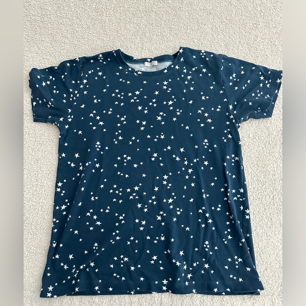 Women’s Navy Star Print Short Sleeve Pajama Set - Picture 2 of 5
